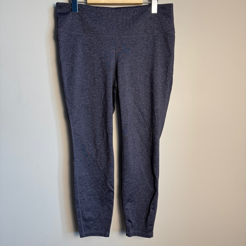 Diadora Women's Supplex Nylon‎ Cropped Yoga Leggings Gray Large Activewear Pant